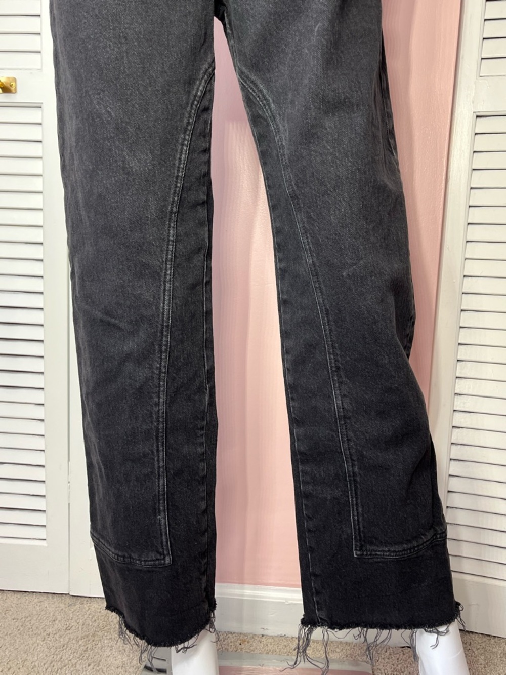 We The Free Black Washed Wide-Leg Jeans